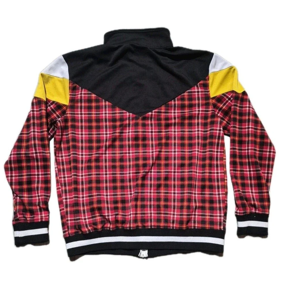 Vintage 1994 Bleecker & Mercer Red Plaid Zip Up Jacket Men’s Size XXL